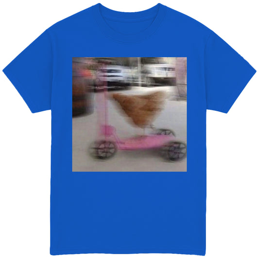 Chicken Driving Scooter T-Shirt