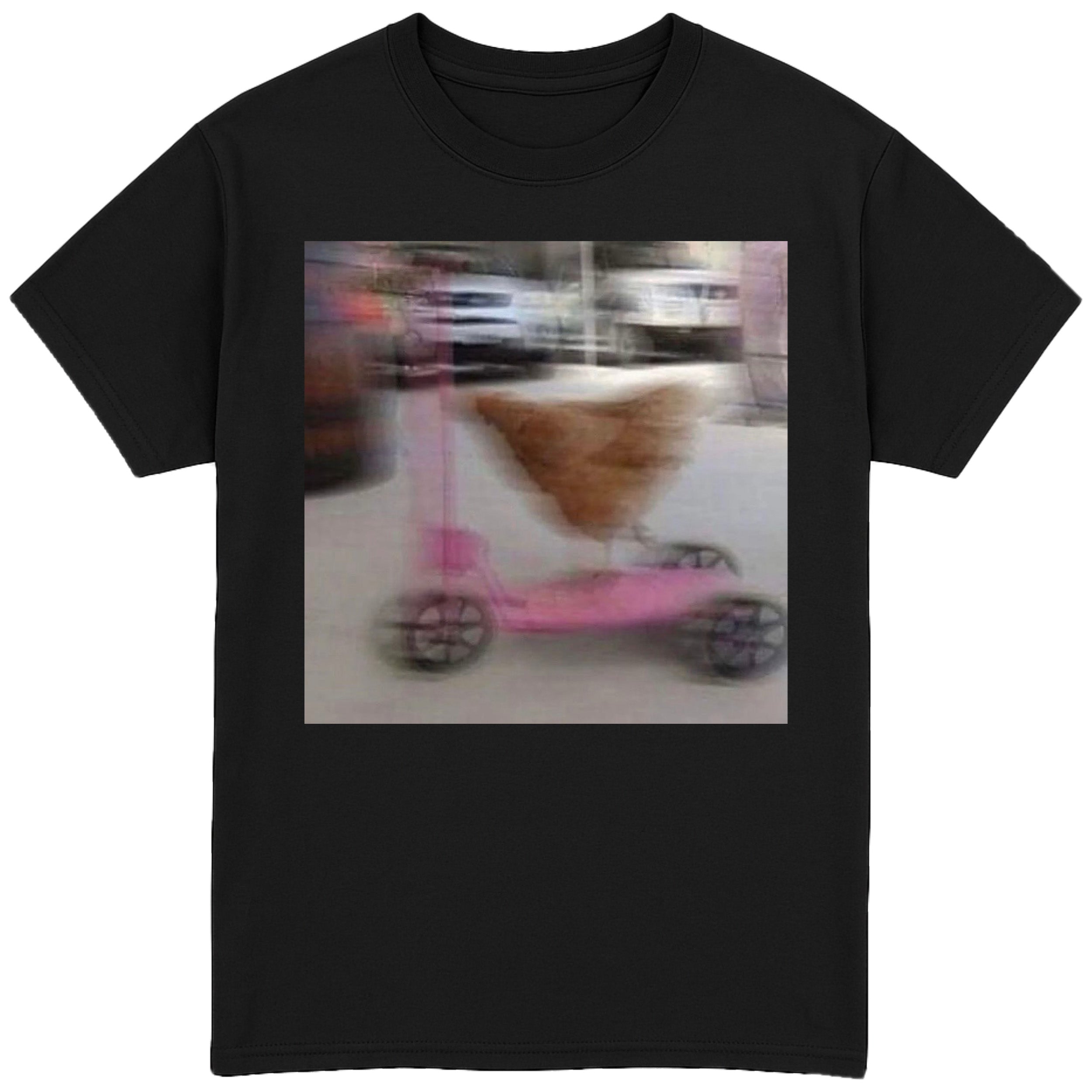 Chicken Driving Scooter T-Shirt