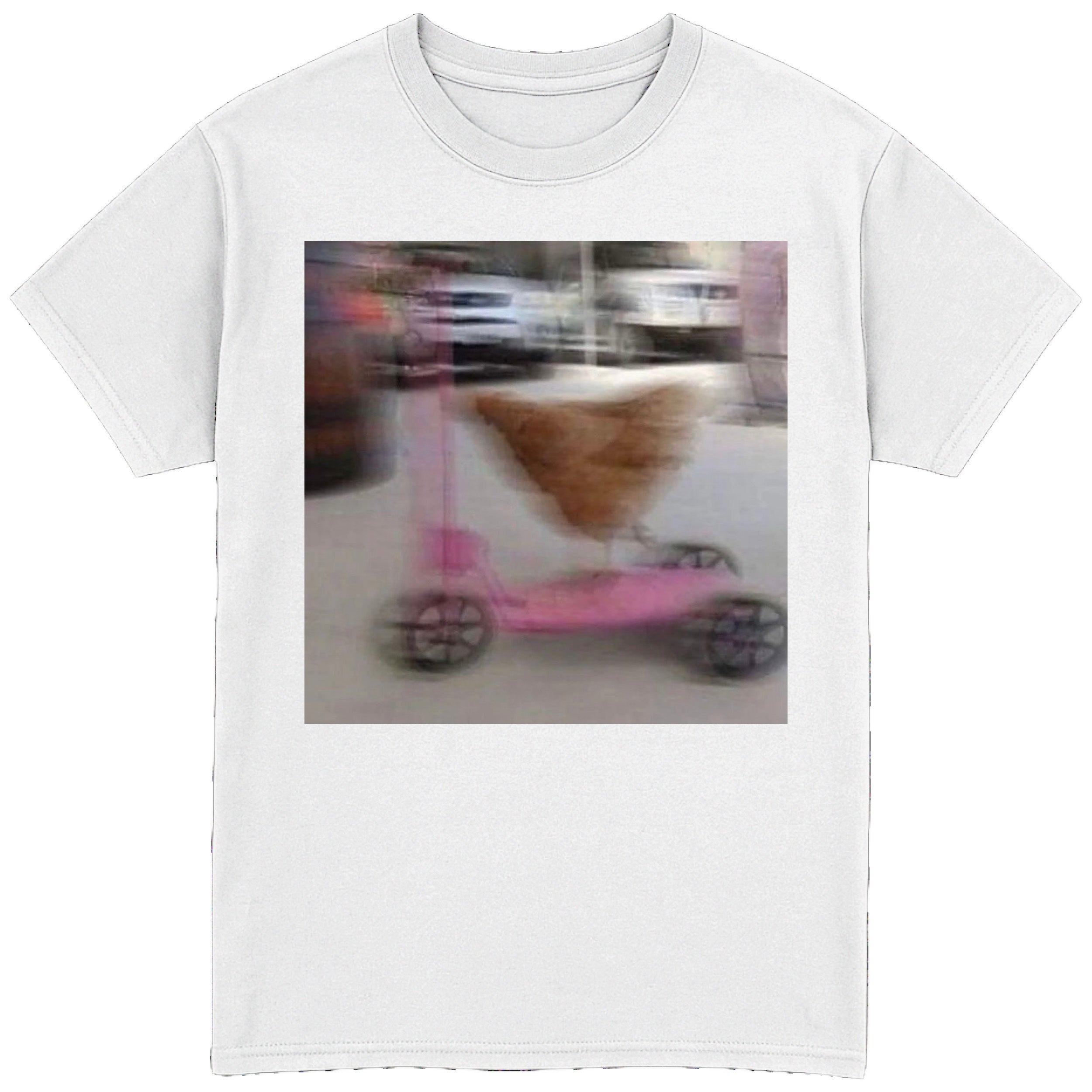 Chicken Driving Scooter T-Shirt