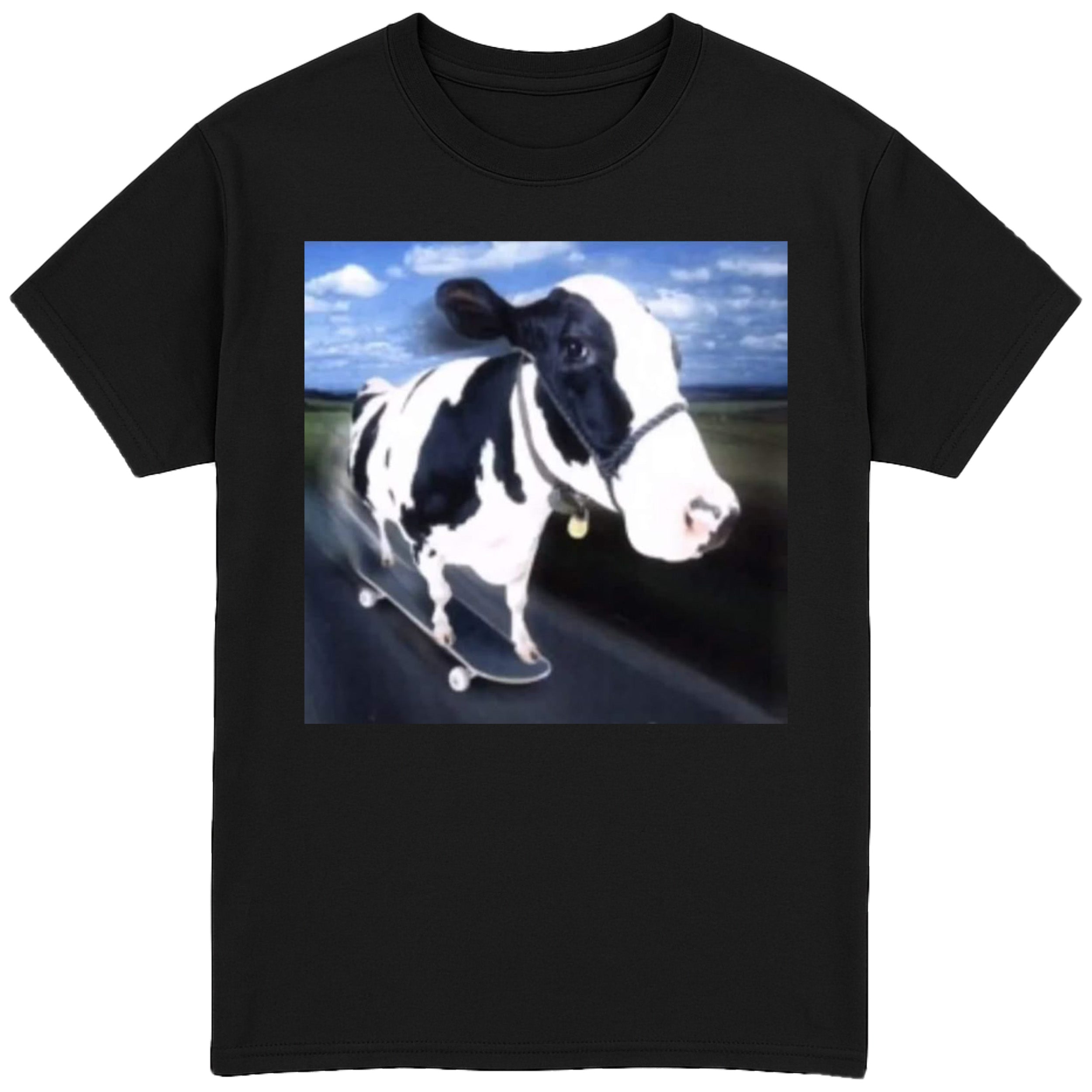 Cow Riding Skateboard T-Shirt
