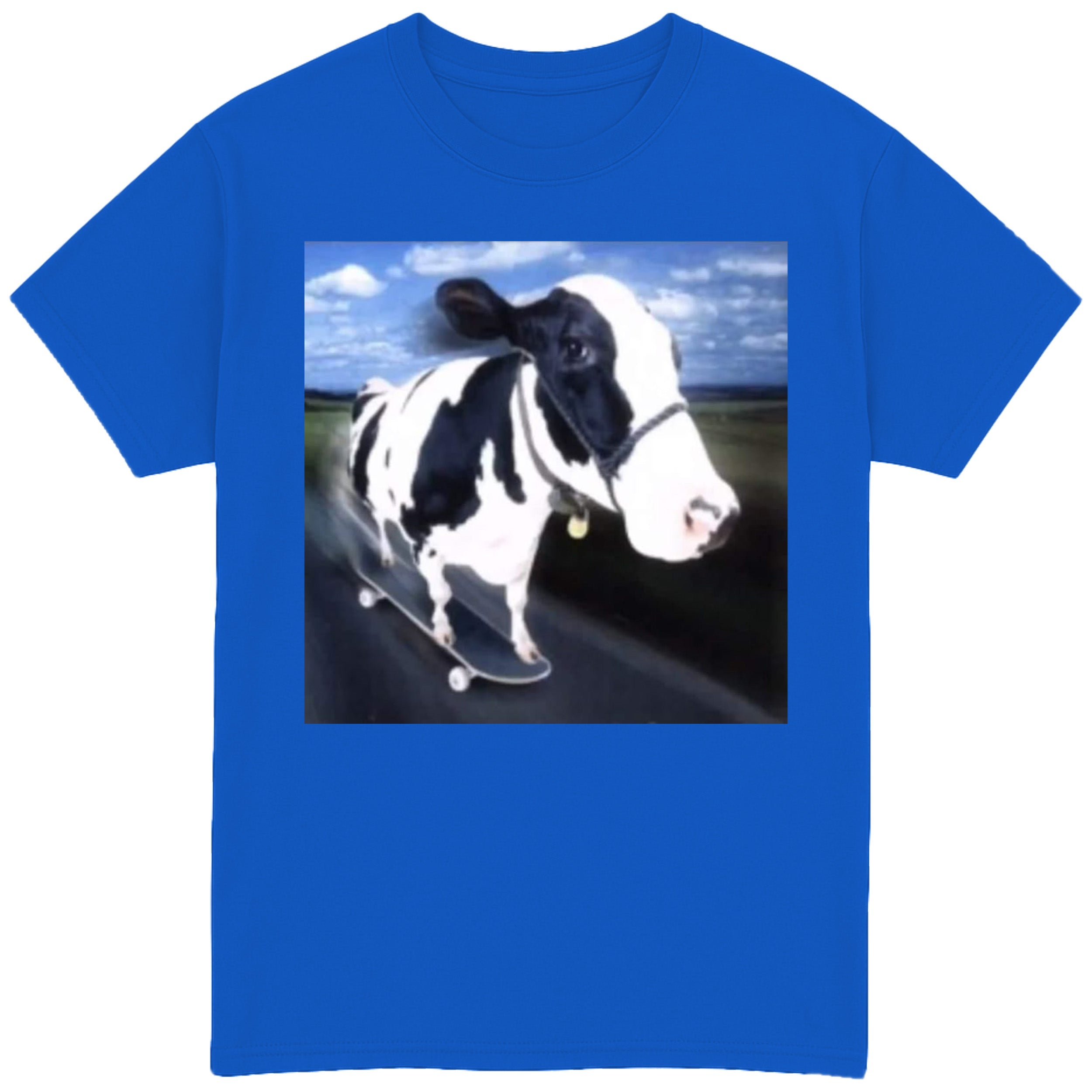 Cow Riding Skateboard T-Shirt
