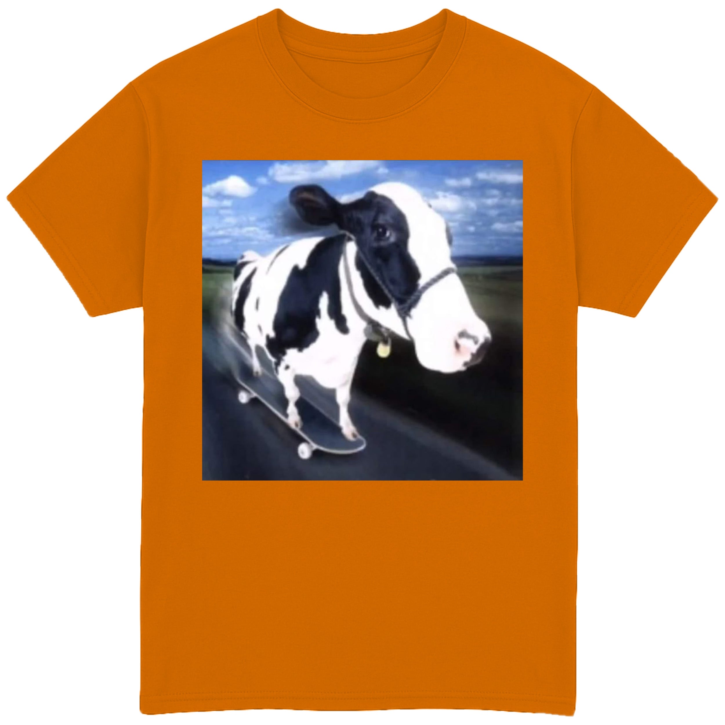 Cow Riding Skateboard T-Shirt
