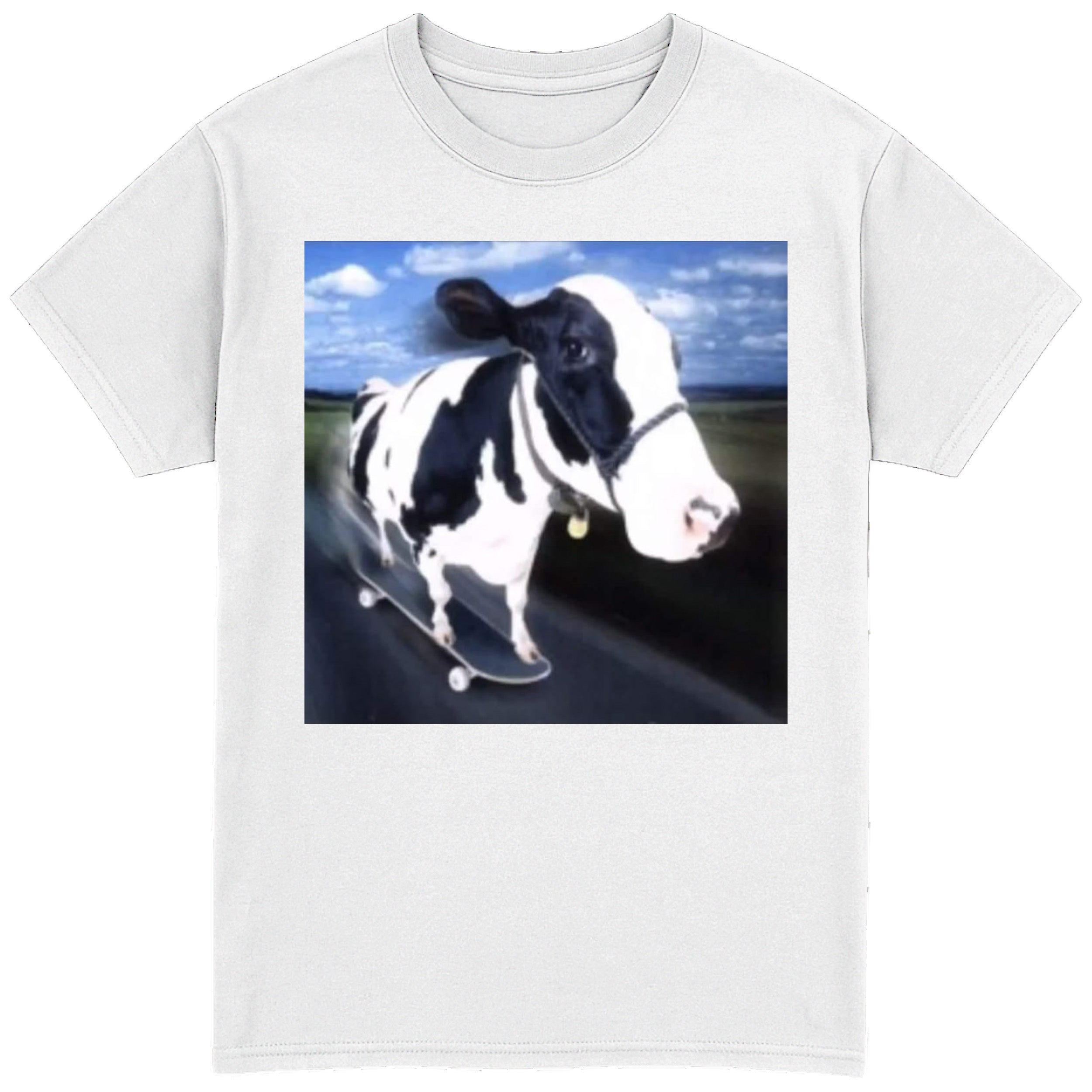 Cow Riding Skateboard T-Shirt